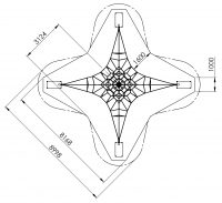 Kuva tuotteen Verkkopyramidi 4m T4, Turva-alueesta