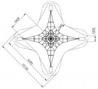 Kuva tuotteen Verkkopyramidi 5m T5 turva-alueesta