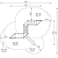 Kuva tuotteen Kiipeilyteline VWD1452 turva-alueesta