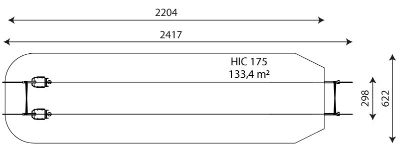 Kuva tuotteen Köysirata Tupla V 0421 turva-alueesta
