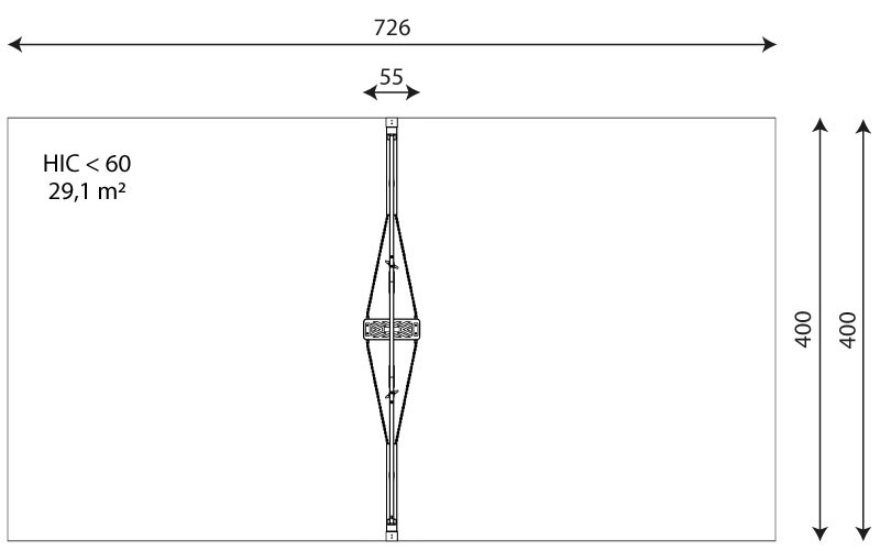 Kuva tuotteen Keinu VST0518 turva-alueesta v2