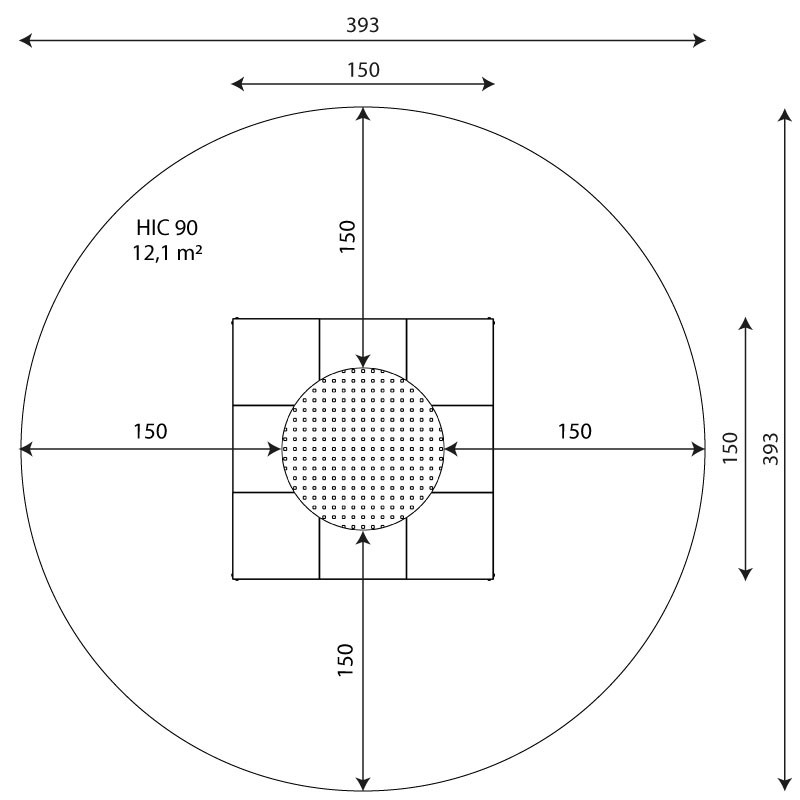 Kuva tuotteen Trampoliini V2202 turva-alueesta