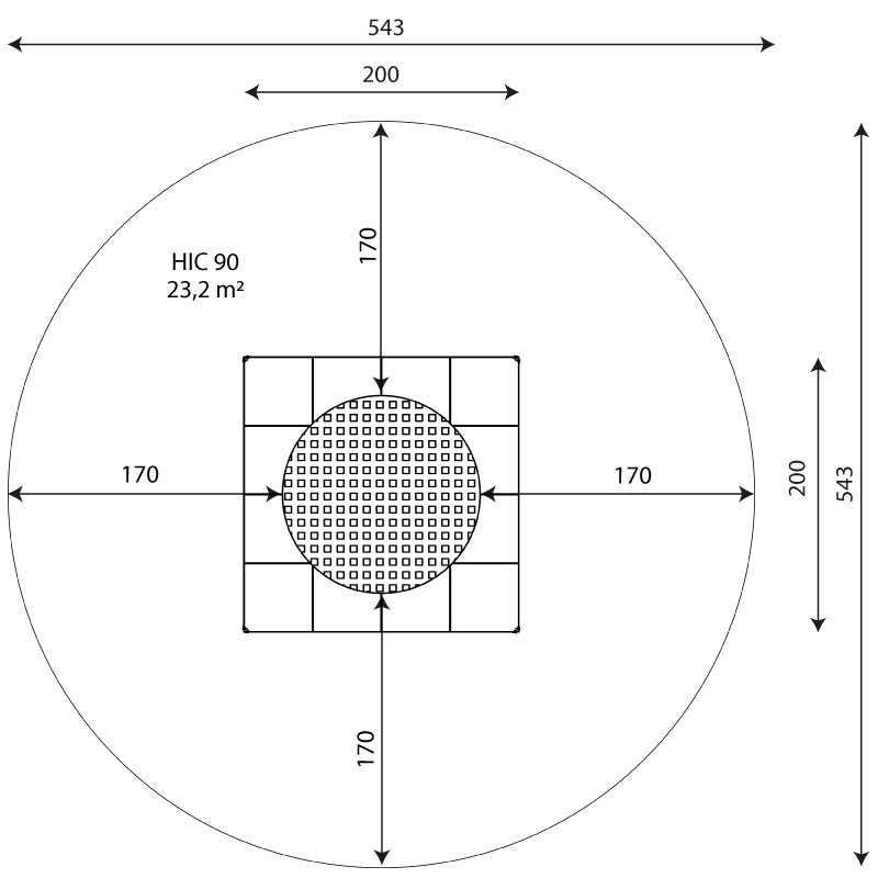 Kuva tuotteen Trampoliini V2203 turva-alueesta