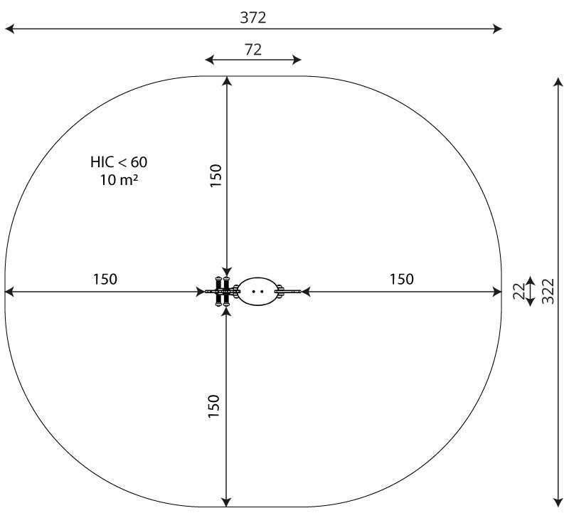 Kuva tuotteen Jousikeinu Kenguru V 0653 turva-alueesta