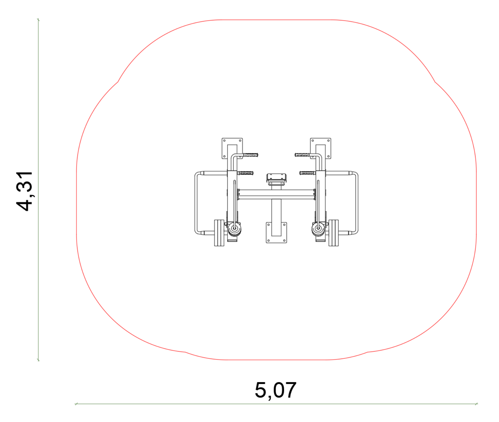 Kuva tuotteen Penkkipunnerrus seisten SMB729 turva-alueesta