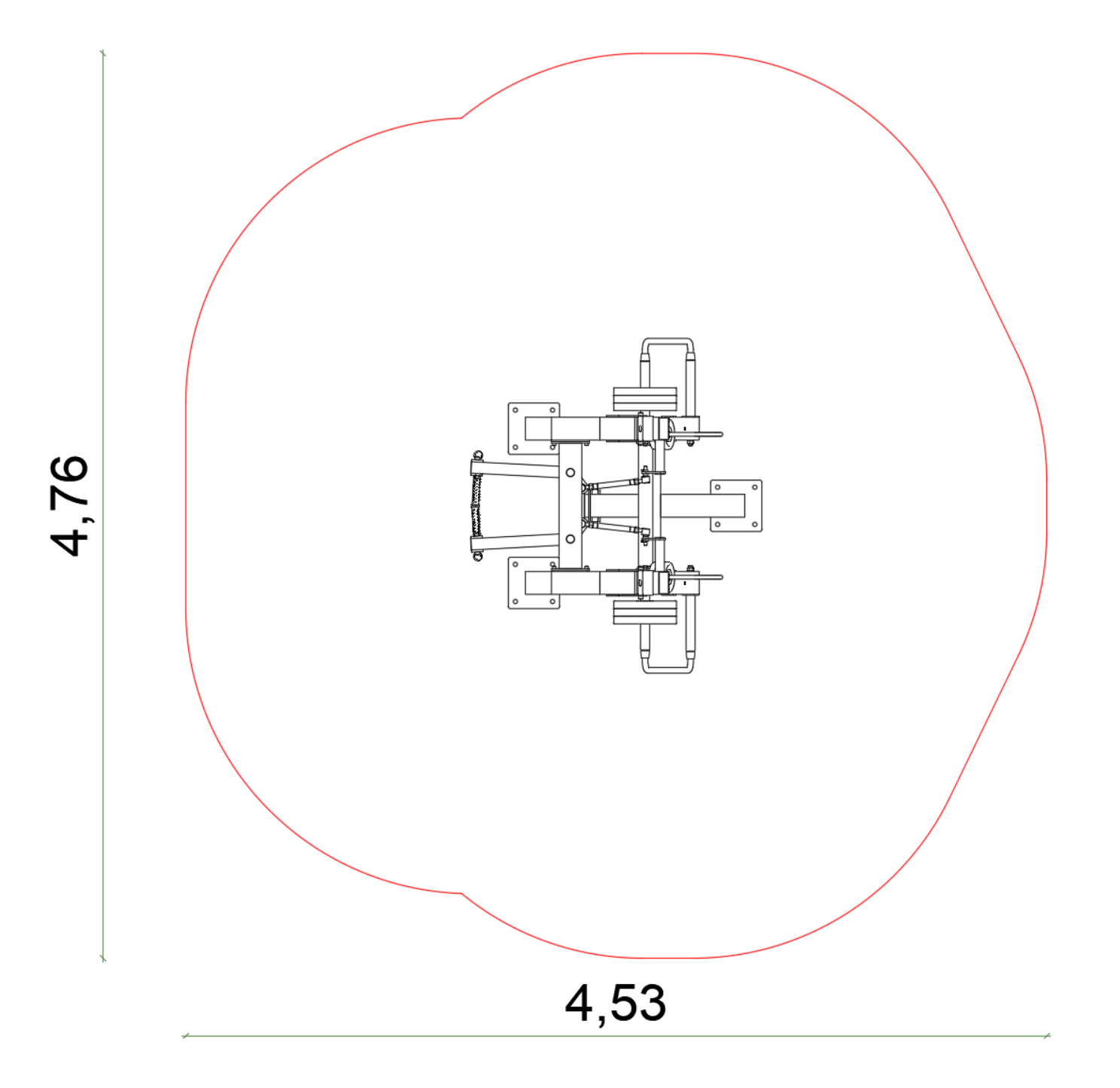 Kuva tuotteen Yläselkä tai takaolkapää seisten SMB732 turva-alueesta
