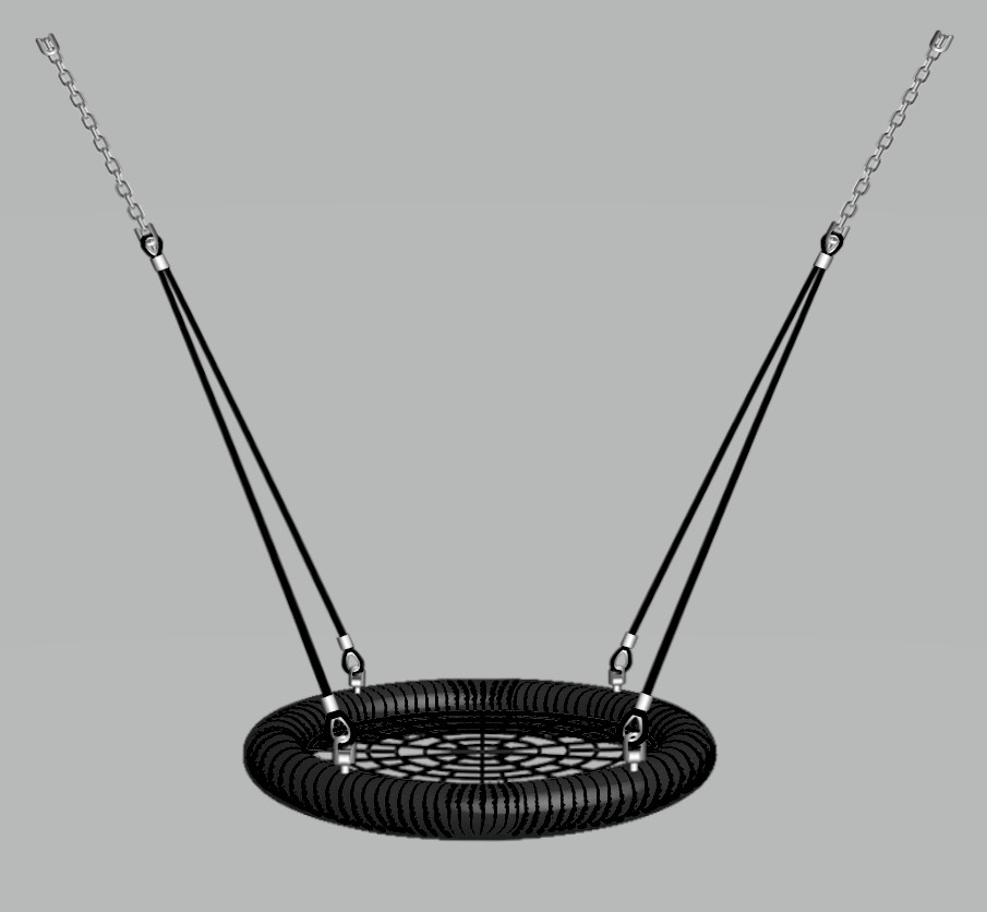 Kuva tuotteesta Hämähäkkikeinu, Ø120 cm MPHH120, Musta