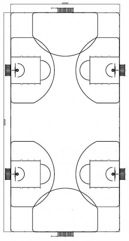 Peliareena 6a, 39m x 20m
