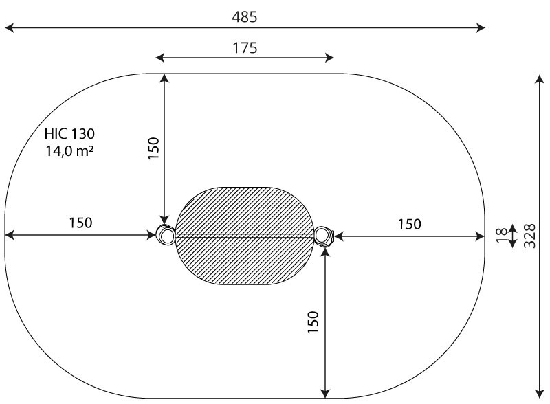 Kuva tuotteen Robinia Voimistelu- ja Leuanvetotanko VRB 2307 turva-alueesta v2