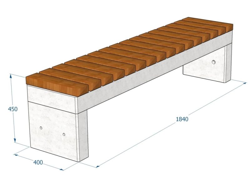 Kuva tuotteen Penkkimoduuli KB7431 mitoista