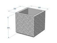 Kuva tuotteen Piharuukku kuutio KB101 mitoista