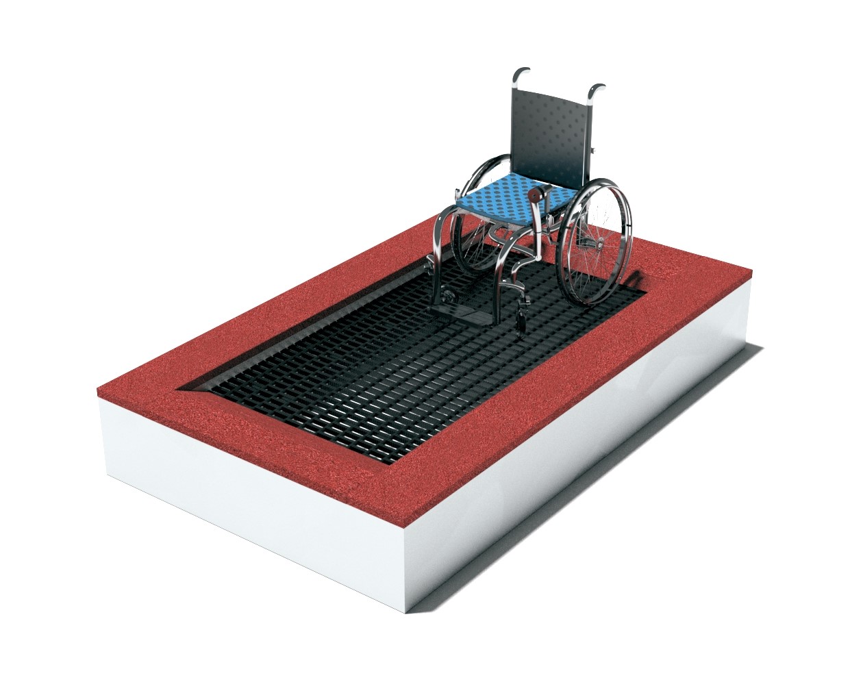 Kuva tuotteesta Esteetön Trampoliini 1,5 x 2,5 m MP-TZWH 150-250, Kuva 1