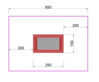 Kuva tuotteen Esteetön Trampoliini 1,5 x 2,5 m MP-TZWH 150-250 turva-alueesta