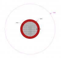 Kuva tuotteen Pyöreä Trampoliini 2 x 2 m MP-TZMPPO-200 turva-alueesta