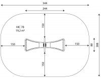 Kuva tuotteen Esteetön Vaakakeinu VST 0529 turva-alueesta