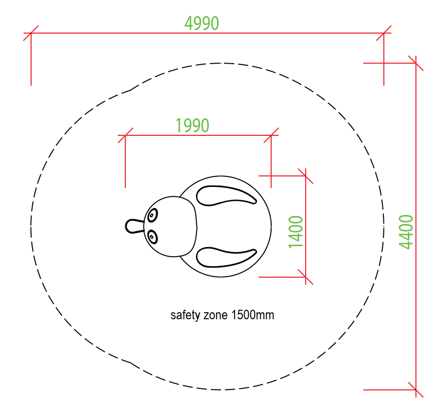 Kuva tuotteen Ankka 3D-C05 turva-alueesta