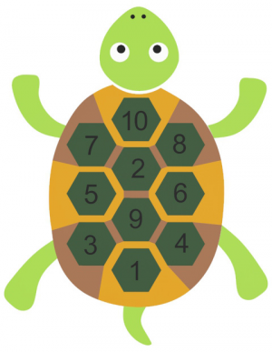 Kuva tuotteesta Kilpikonna Numeroilla 2D-P04, Kuva 1