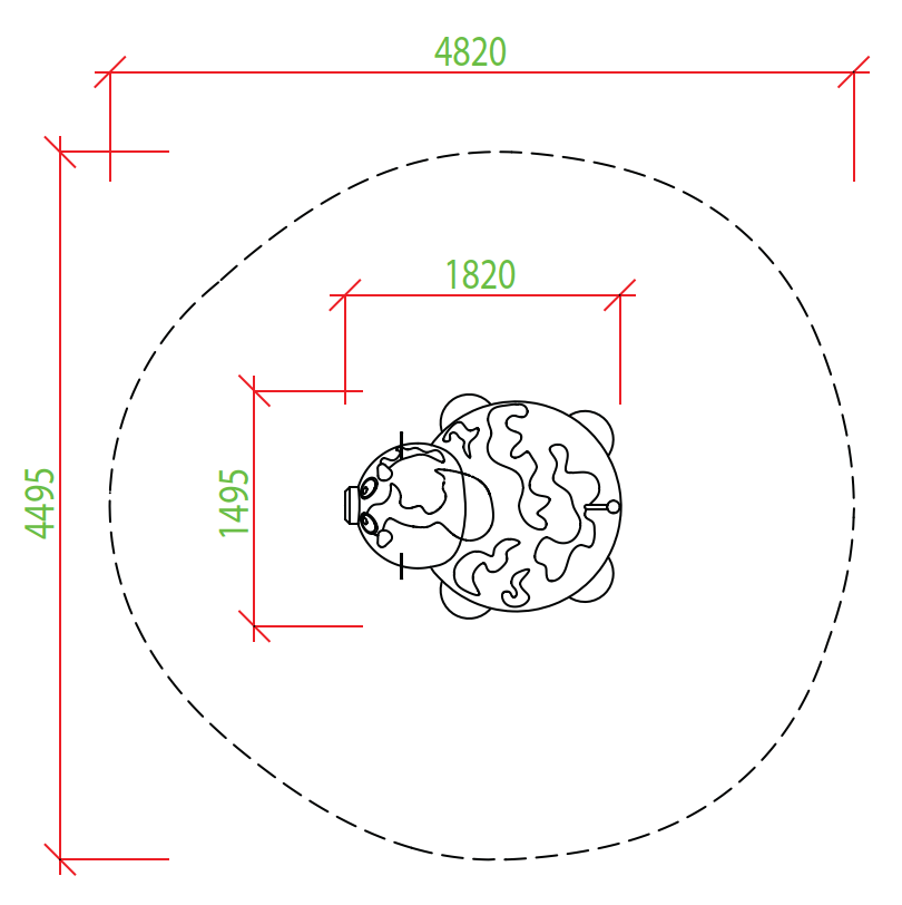Kuva tuotteen Lehmä 3D-C21 turva-alueesta