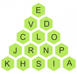 Kuva tuotteesta Pyramidi Kirjaimilla 2D-P24, Kuva 1