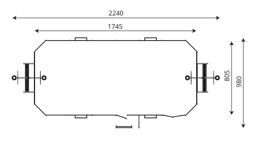Kuva tuotteesta Peliareena, 9 m x 21 m, Ekologinen V 2404A, Yläkuva