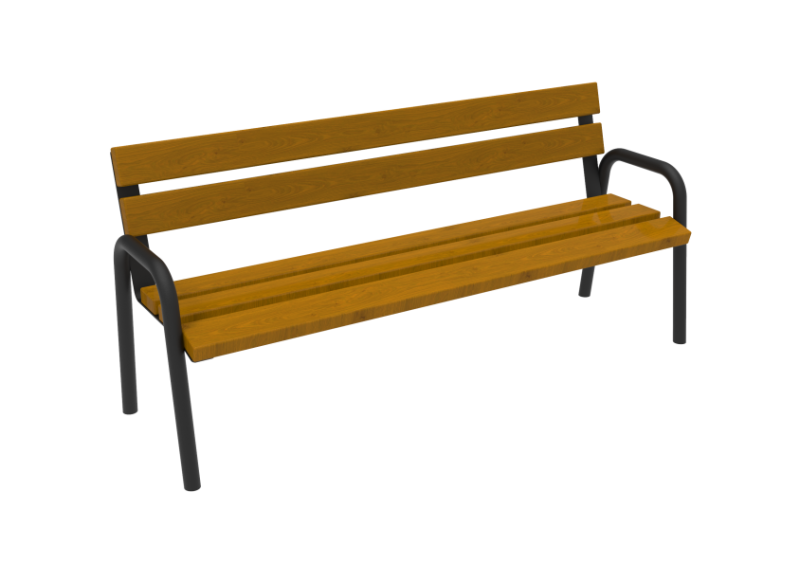 Kuva tuotteesta Penkki selkä- ja käsinojalla DPL01, Kuva 1