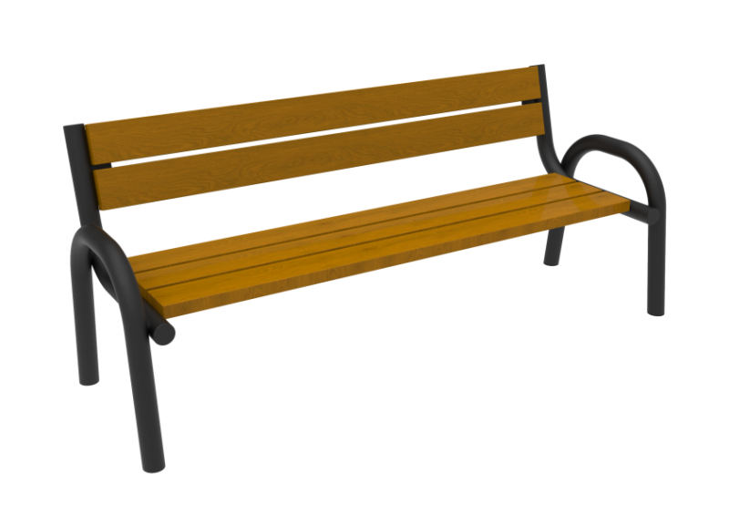 Kuva tuotteesta Penkki selkä- ja käsinojalla DPL02, Kuva 1