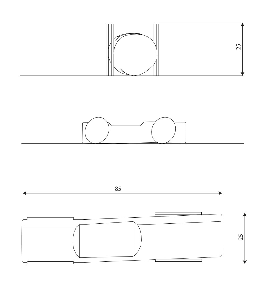 Kuva tuotteen Robinia Auto VRB 1324 mitoista