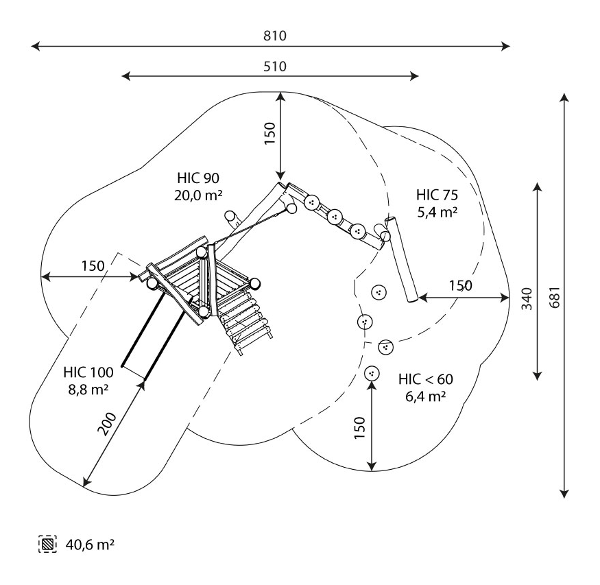 Kuva tuotteen Robinia Leikkikeskus VRB 1316 turva-alueesta