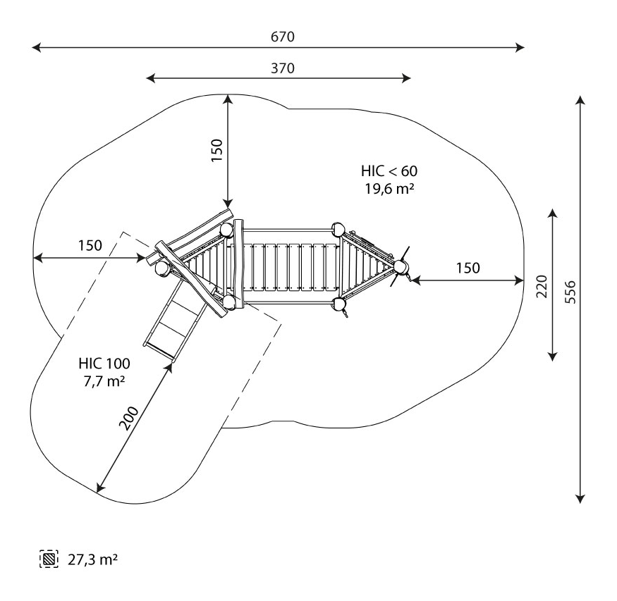 Kuva tuotteen Robinia Liukumäki VRB 1307 turva-alueesta